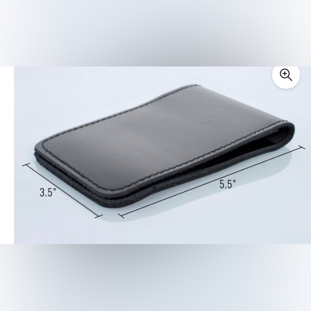 Federal Minimalist - NEW - Black Leather Memo Pad Notepad Holder. NWOT - Picture 2 of 7
